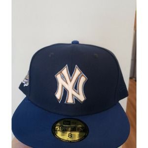 New York Yankees Hat Cap 1999 World Series Men Size 8 Blue 59Fifty New Era